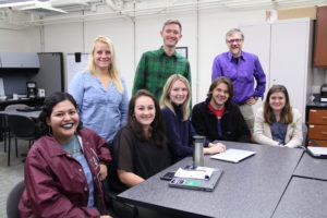 Back: Bre Nehls, Tim Lindstrom, Rob Beattie Front: Noemy Serrano, Ally Burg, Michelle Johnson, Erich Kuss and Hannah Keller