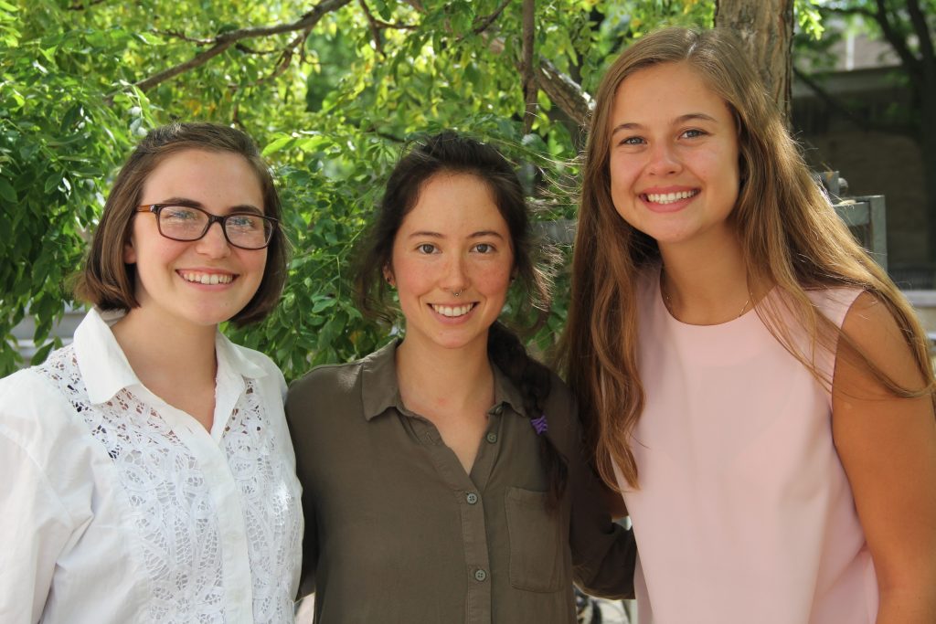 The students behind the project: Jackie Millonzi, Lauren Lucas, and Katie Piel.