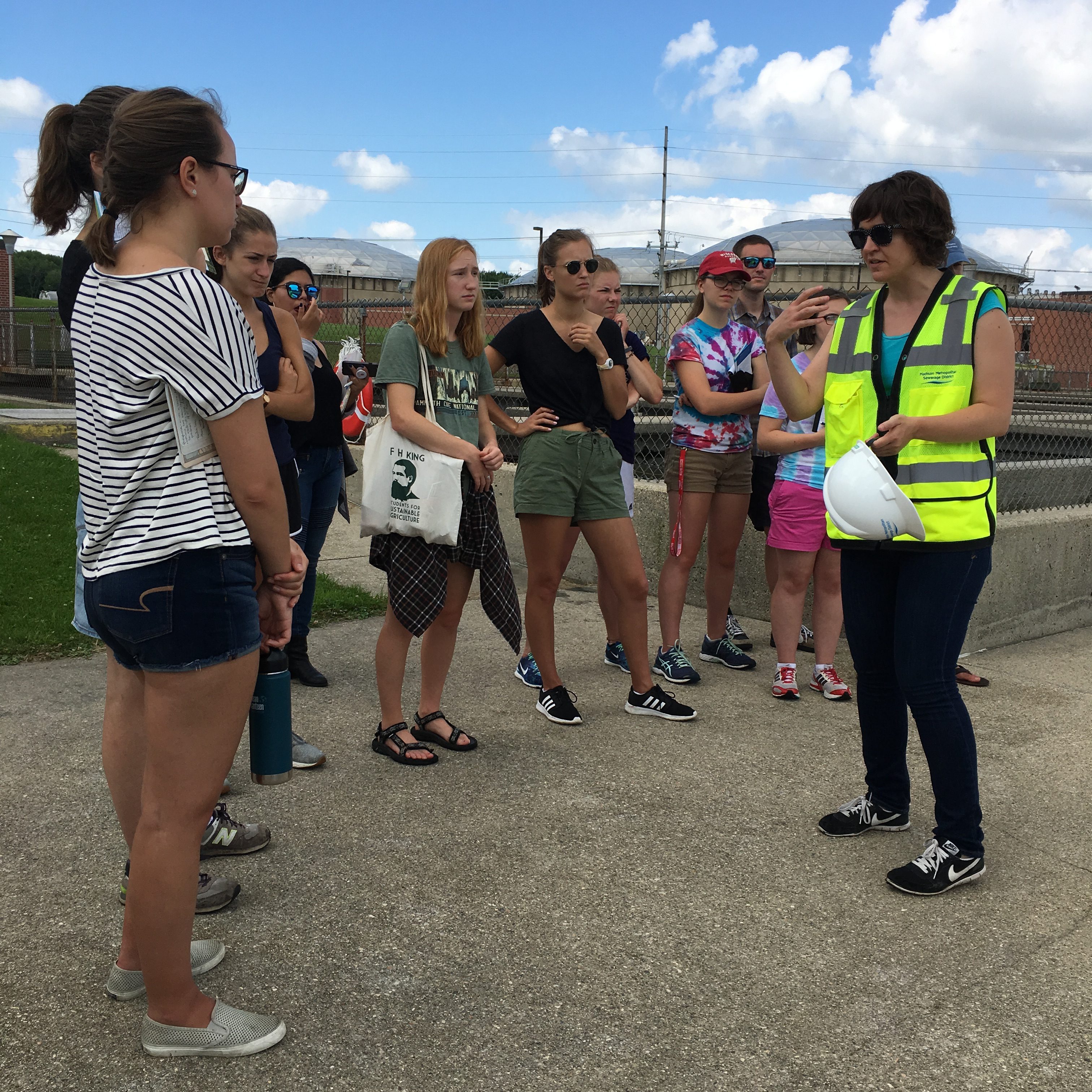 The Office of Sustainability Interns took a trip to the Madison Metropolitan Sewerage District (MMSD) earlier in the summer.