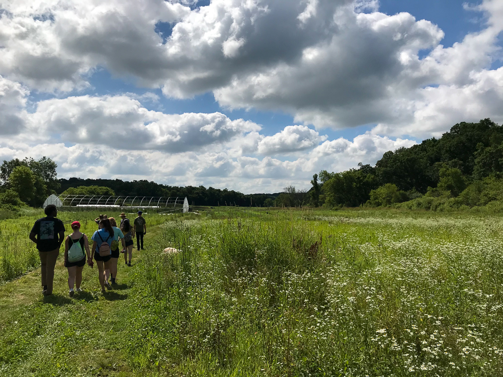 Student interns take a tour of the Farley Center during the 2019 summer session. Photo by Nathan Jandl.