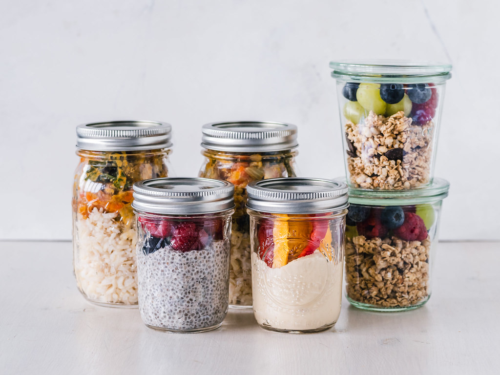 Meals prepared in mason jars