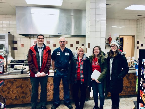 Green Fund students coordinate a project with dining staff