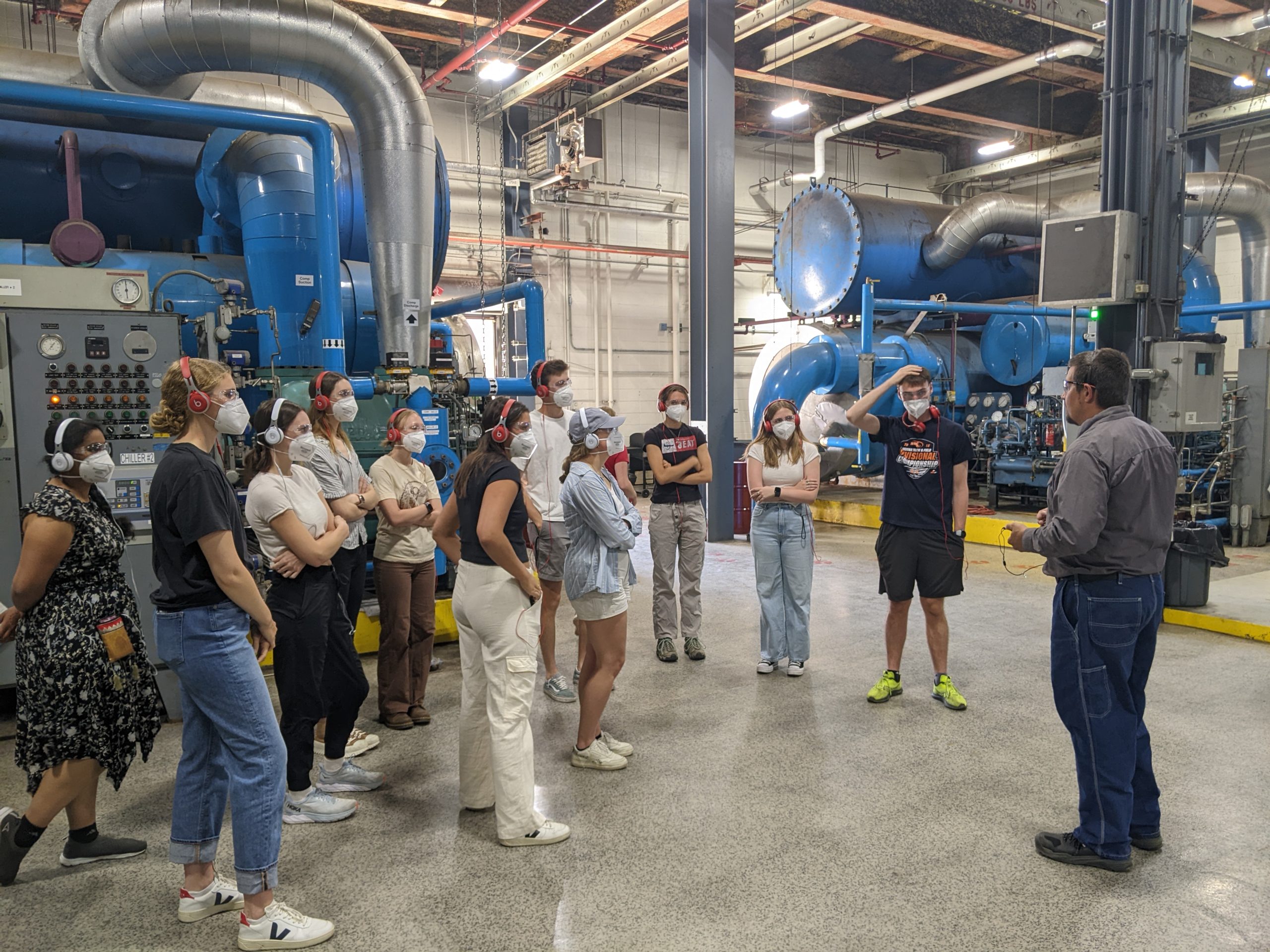 Interns took a comprehensive tour of the Charter Street Heating & Cooling Plant.