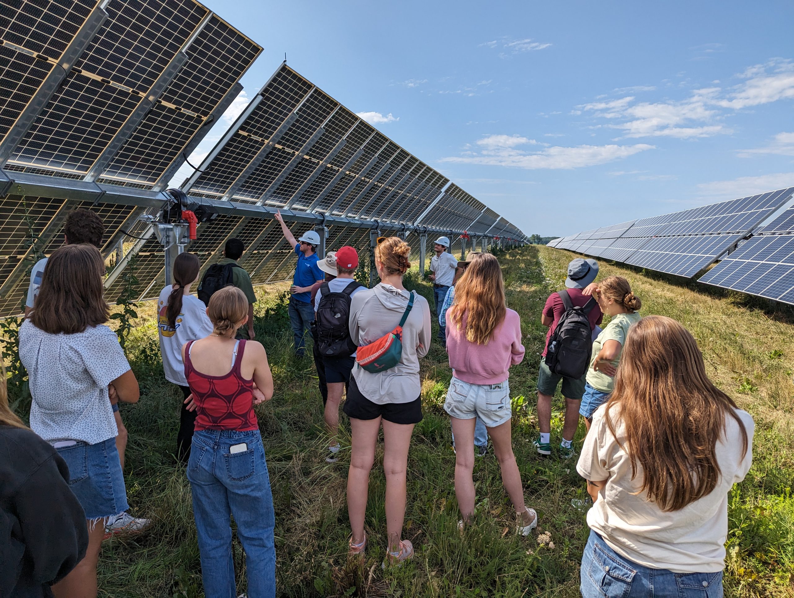 Interns investigated the 20-megawatt O’Brien Solar Fields. 